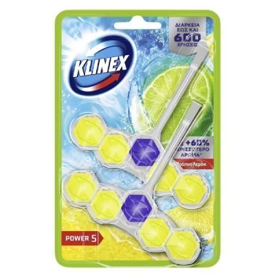 KLINEX WC BLOCK POWER 5 50gr. GREEN LEMON
