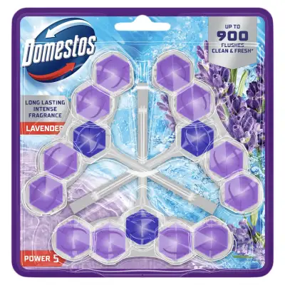 Domestos TOILET HANGERS 3x50G LAVENDER POWER 5 3471
