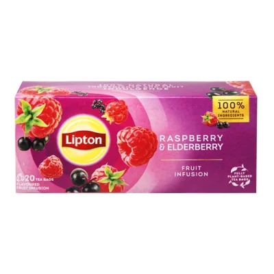 tea LIPTON (20pcs) 32g - Fruit Infusion Rasberry & Elderberry