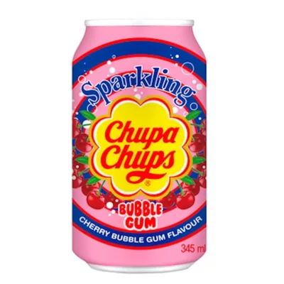 Chupa Chups 345ml Cherry Bubble Gum Can