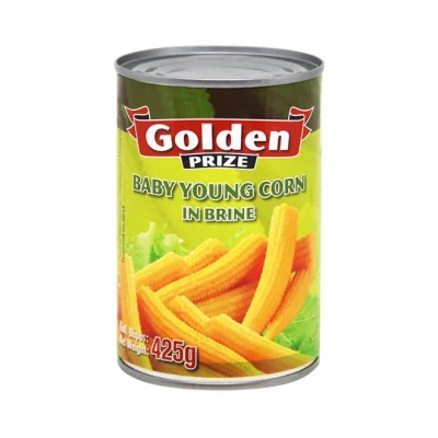 GOLDEN PRIZE baby young corn whole in brine 425g