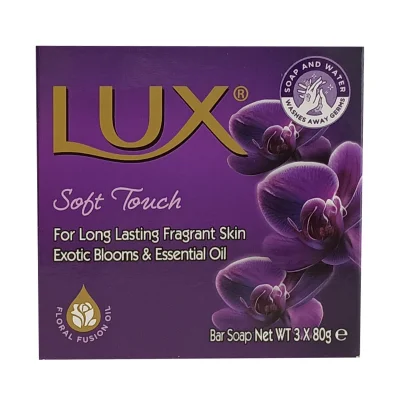 Lux bar soap 3X80 gr. Soft touch exotic bloom & essential oil.