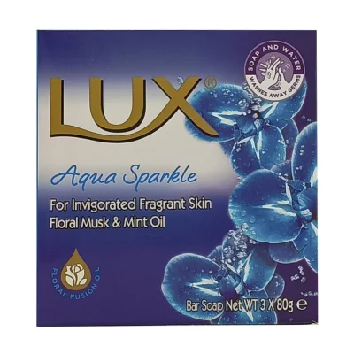 Lux bar soap 3x80 gr. Aqua sparkle mint oil & floral musk.