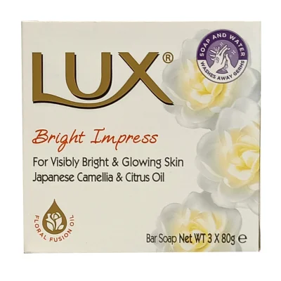 Lux bar soap 3X80 gr. Bright impress japanese camelia & citrus oil.
