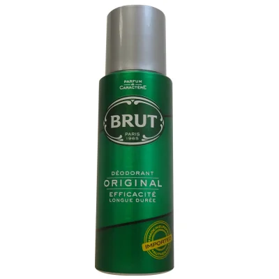 Brut spray deodorant 200 ml. Original.