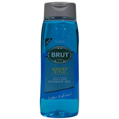Brut gel and shampoo 500 ml. Sport style.