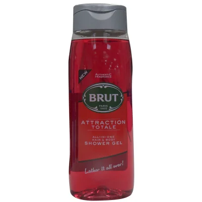 Brut gel y shampoo 500 ml. Total attraction.