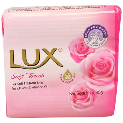 Lux bar soap 3X80 gr. French rose oil and almond oil.