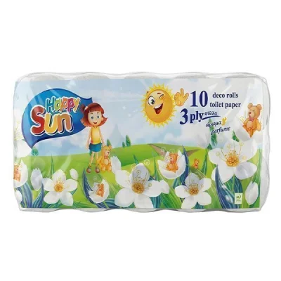 HAPPY SUN TOILET PAPER BLUE 95gr. x 10 ROLLS