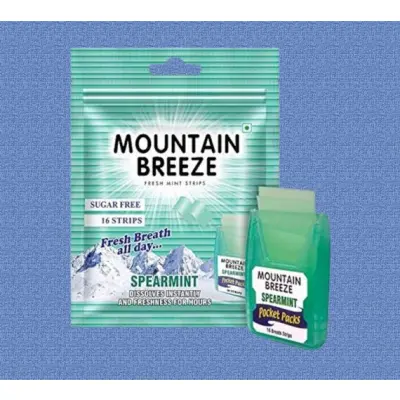 Mountain Breeze Sugar free Mint Mouth Freshener Strips