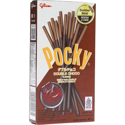 Glico Pocky Stick Biscuit Double Choco 47g