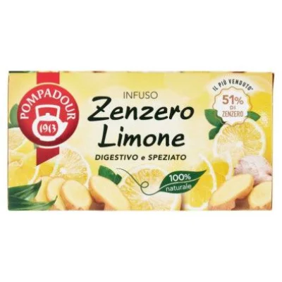 Pompadour Infuso Zenzero e Limone 20 Filtri