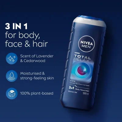 NIVEA Men Total Relax Shower Gel 500ml