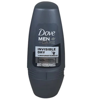 Dove roll-on deodorant 50 ml. Men invisible dry.