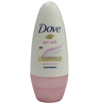 Dove roll-on deodorant 50 ml. Talc soft.